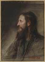 T 024
<br/>
Christuskop en profil naar links
<br/>
<em>Troost, Cornelis (1697-1750)</em>